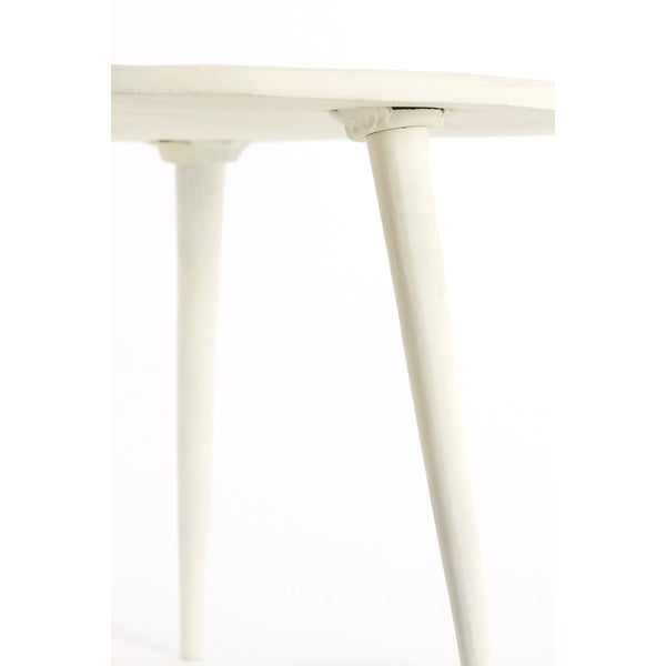 Iš metalo apvalios formos kavos staliukas kreminės spalvos ø 67,5 cm Babina – Light & Living-image-4