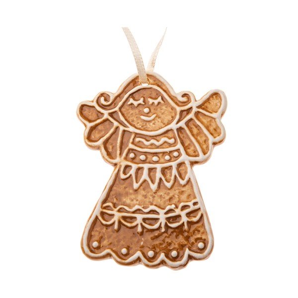 Iš keramikos eglutės papuošimas 10 cm Gingerbread Angel – Dakls