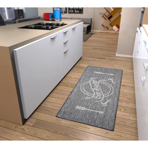 Pilkai smėlinės spalvos kilimas 62x150 cm Cucina – Hanse Home-image-1