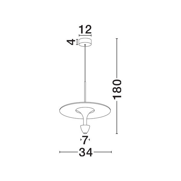 Matinės juodos spalvos iš aliuminio kabantis šviestuvas LED ø 34 cm Topio – Nova Luce-image-4