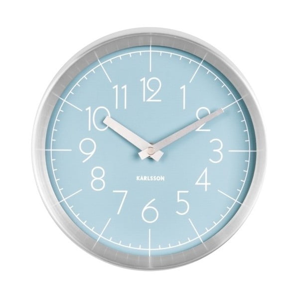 Mėlynas sieninis laikrodis Karlsson Convex