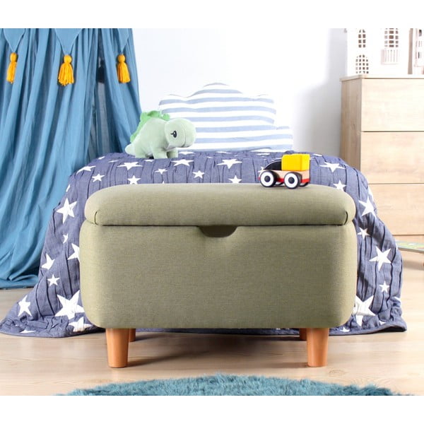 Šviesiai žalios spalvos vaikiškas suoliukas Moouv – Hanah Home-image-1