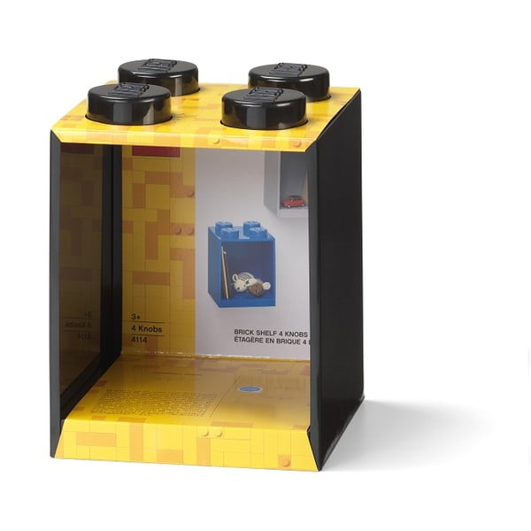 Vaikiška juoda sieninė lentyna LEGO® Brick 4-image-2