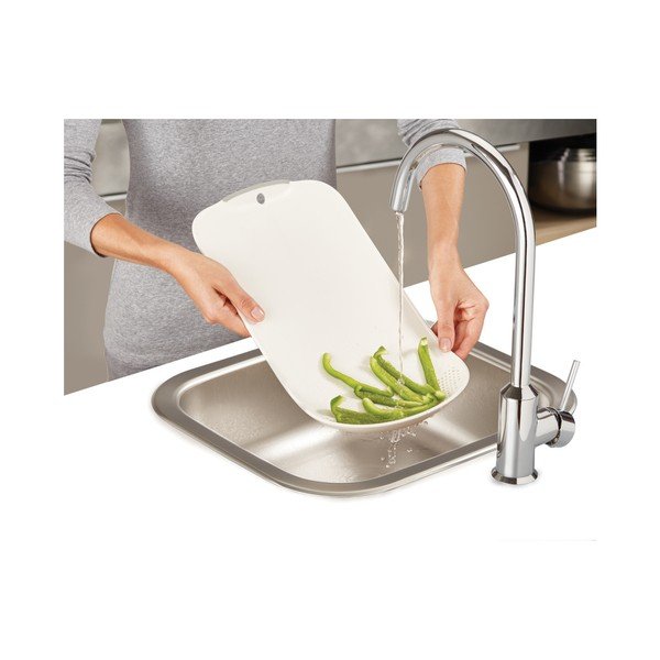 Balta pjaustymo lenta su sieteliu Joseph Joseph Chop&Drain, 24 x 38,4 cm-image-4