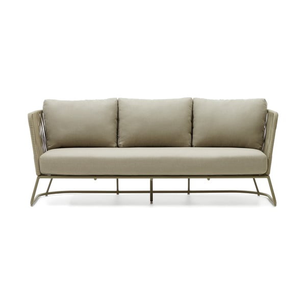 Khaki spalvos iš plieno sodo sofa Saconca – Kave Home