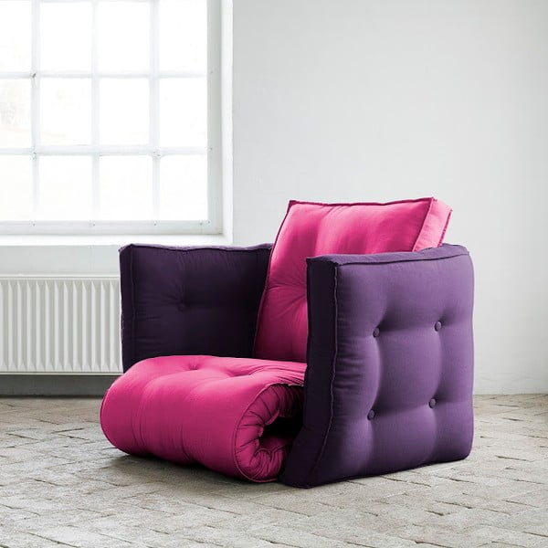 Sulankstomas fotelis "Karup Dice Pink/Purple