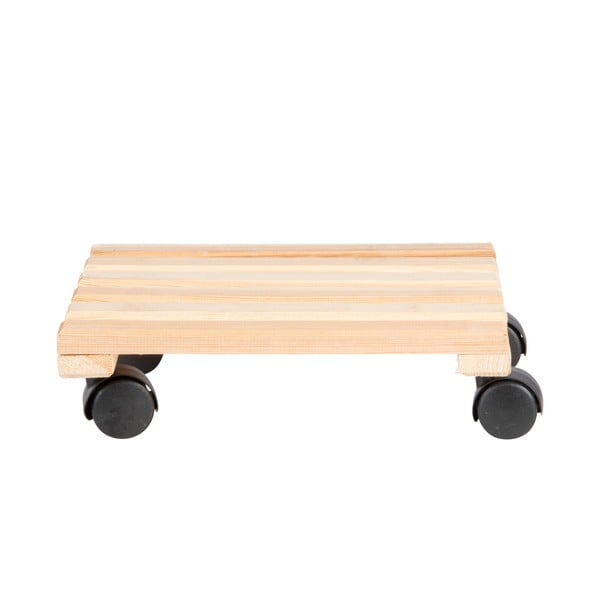 Iš medžio mobilus stovas gėlių vazonui (aukštis 8 cm) Indoor & Outdoor – Esschert Design-image-2