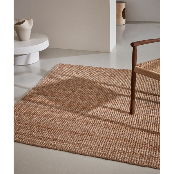Rankų darbo natūralios spalvos iš džiuto kilimas 160x230 cm Madelin – Kave Home-image-1