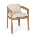 Natūralios spalvos medžio masyvo sodo kėdė Pablo – Bizzotto