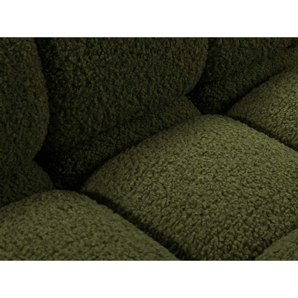 Iš boucle modulinė kampinė sofa žalios spalvos (su kairiuoju kampu) Bellis – Micadoni Home-image-1
