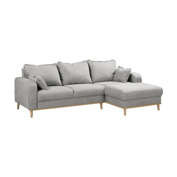 Šviesiai pilka kampinė sofa (dešinysis kampas) Beata - Ropez-image-3
