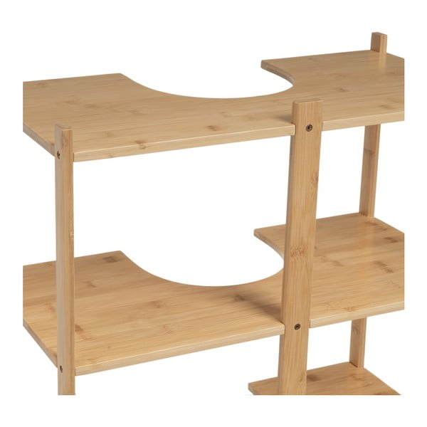 Iš bambuko spintelė po kriaukle natūralios spalvos 60x60 cm – Casa Selección-image-2