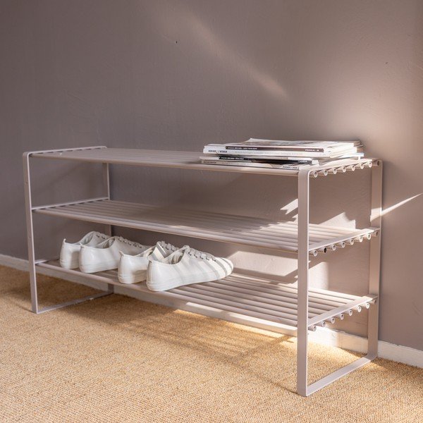 Taupe spalvos iš metalo spintelė batams 70x48,5x29 cm Rex – Spinder Design-image-1