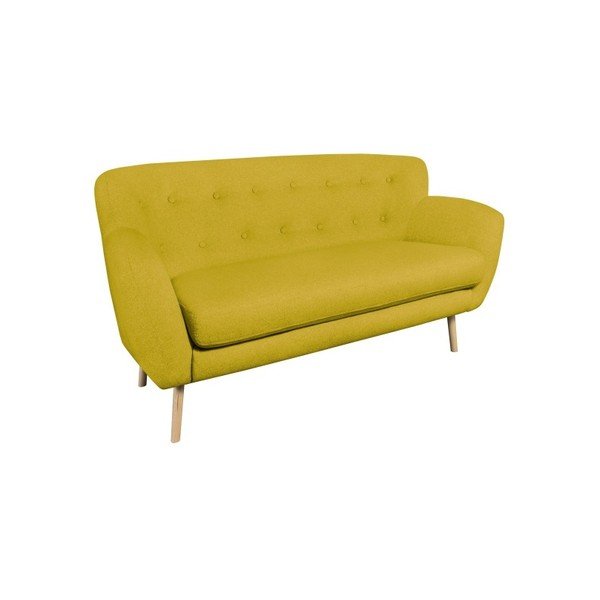 Geltona dviejų vietų sofa "Kooko Home Pop-image-1