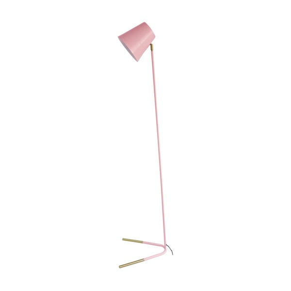 Rožinis laisvai pastatomas šviestuvas su auksinėmis detalėmis "Leitmotiv Noble
