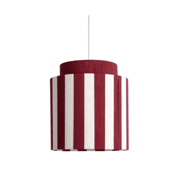 Raudonos spalvos/baltos spalvos iš virvės kabantis šviestuvas ø 30 cm Vienna Stripes – Leitmotiv