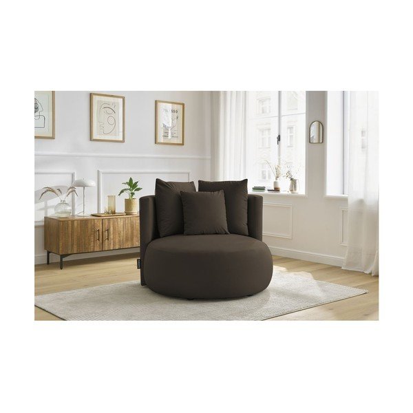 Rudos spalvos krėslas iš velveto Cesar – Bobochic Paris-image-1