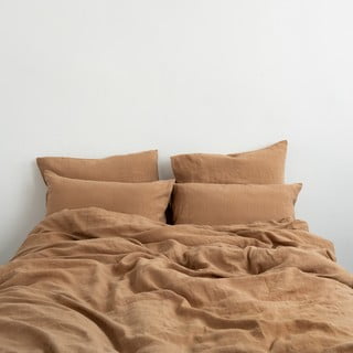 Viengulė patalynė rudos spalvos iš lino 140x200 cm – Linen Tales