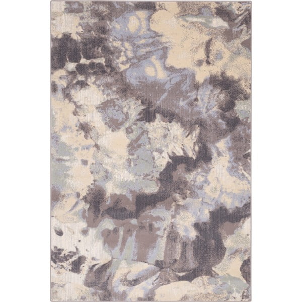 Kilimas iš vilnos pilkos spalvos/kreminės spalvos 133x180 cm Taya – Agnella