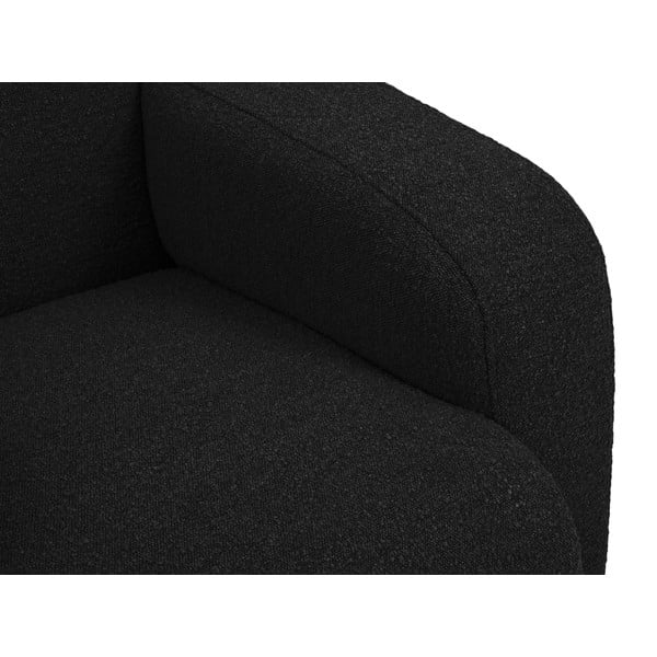 Krėslas juodos spalvos iš boucle Molino – Micadoni Home-image-4