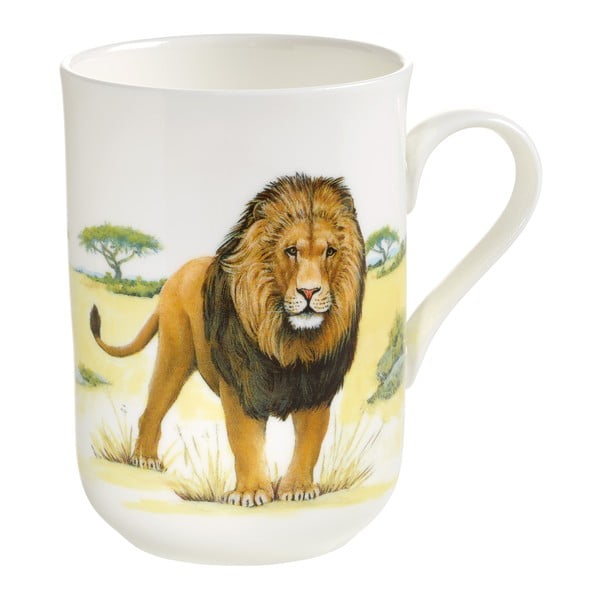 "Maxwell & Williams Animals Lion" kaulinio porceliano puodelis, 330 ml