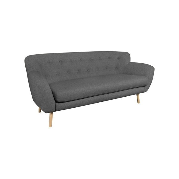 Tamsiai pilka trijų vietų sofa "Kooko Home Pop-image-2