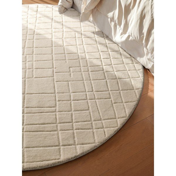 Kreminės spalvos iš vilnos apvalios formos kilimas ø 160 cm Kenso – Villeroy&Boch-image-2