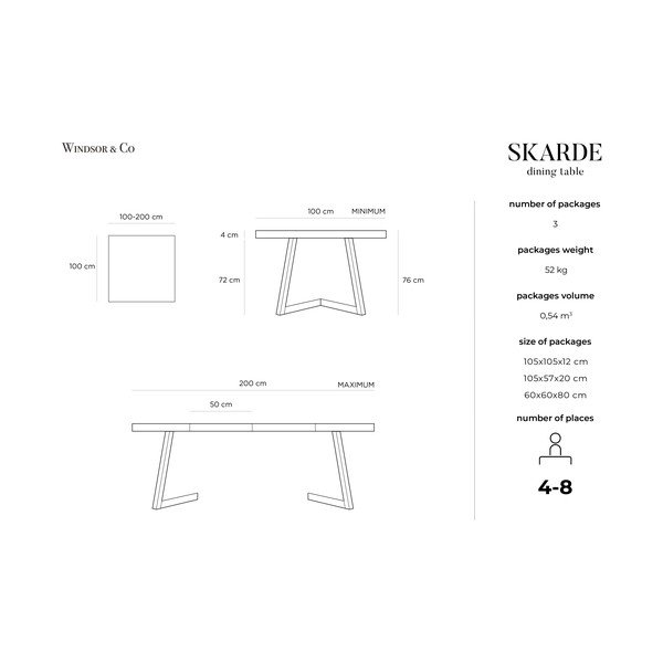 Ąžuolo masyvo kavos staliukas Windsor & Co Sofas Skarde, skersmuo 100 cm-image-4