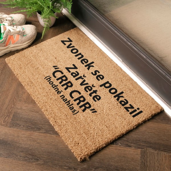 Iš kokoso pluošto grindų kilimėlis 40x60 cm Crr Crr – Artsy Doormats-image-1