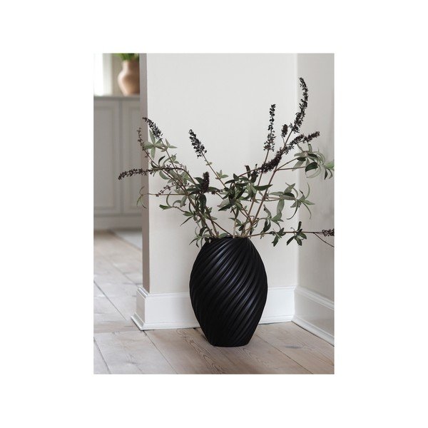 Juoda porcelianinė vaza Morsø River, aukštis 26 cm-image-1