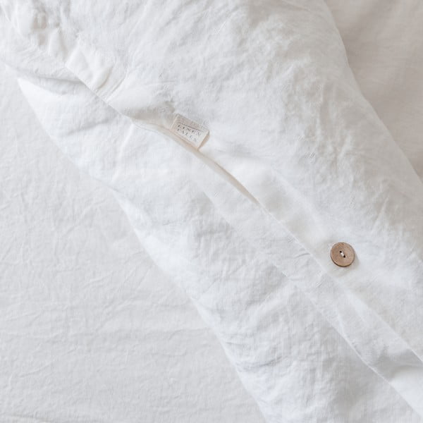 Iš lino mišinio viengulė patalynė baltos spalvos 140x200 cm – Linen Tales-image-3