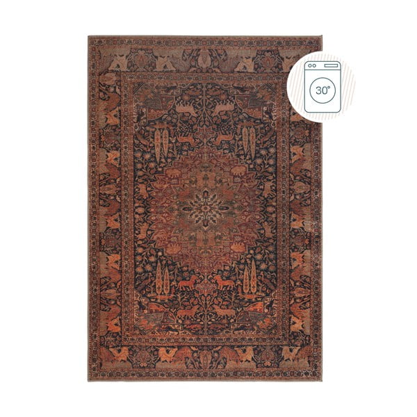 Skalbiamas bordo spalvos kilimas 115x170 cm Nico Global – Flair Rugs