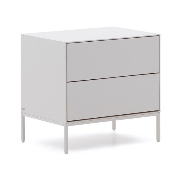 Naktinis staliukas baltos spalvos Vedrana – Kave Home-image-3