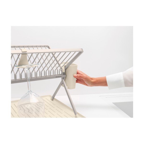 Smėlio spalvos iš metalo dviejų aukštų kiaurasamtis 42x51 cm – Brabantia-image-2