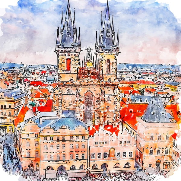Paveikslas 50x50 cm Prague – Fedkolor