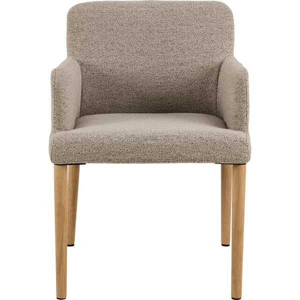 Smėlio spalvos iš audinio valgomojo kėdė su porankiais Zoe – Actona-image-3