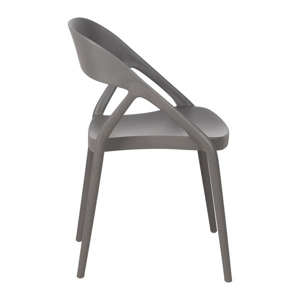 Iš plastiko valgomojo kėdės pilkos spalvos 2 vnt. – Ixia-image-4