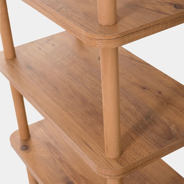 Natūralios spalvos pušies dekoro knygų spinta 80x168,5 cm Step - Kalune Design-image-4