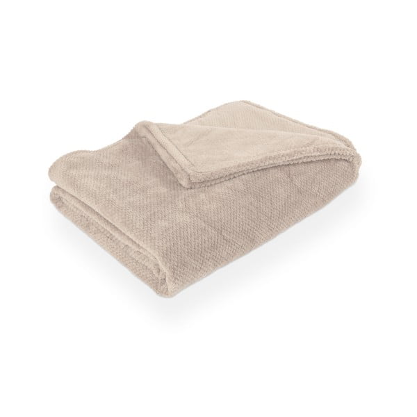 Taupe spalvos iš mikropliušo antklodė ir pledas 150x200 cm Pippa – Tiseco Home Studio