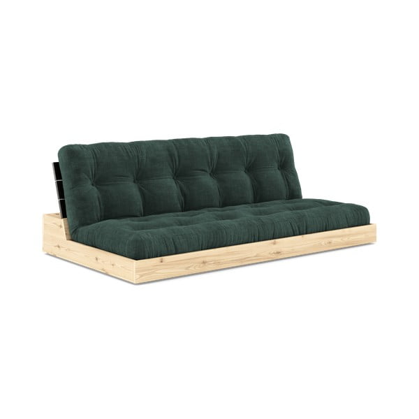 Sulankstoma sofa iš kordinio velveto tamsiai žalios spalvos 196 cm Base – Karup Design
