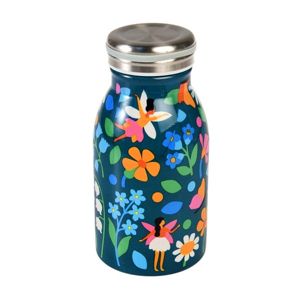 Mėlynos spalvos iš nerūdijančio plieno vaikiškas buteliukas 250 ml Fairies in the Garden – Rex London