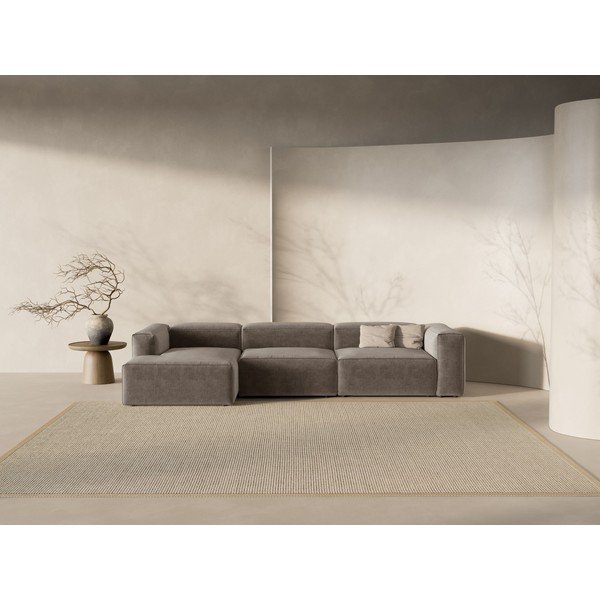 Rudos spalvos kampinė sofa (su kairiuoju kampu/su gultu) Bergamo – Cosmopolitan Design-image-1