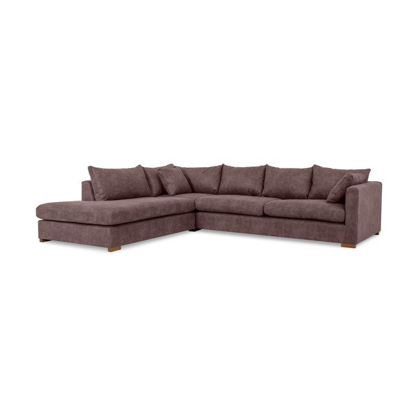 Iš dirbtinės odos kampinė sofa tamsiai rudos spalvos (su kairiuoju kampu) Hamburg – Scandic-image-2