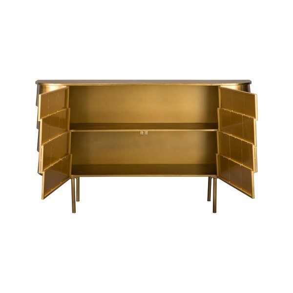 Auksinės spalvos iš metalo šoninė spintelė 117x70x26 cm Hanna – Dutchbone-image-3