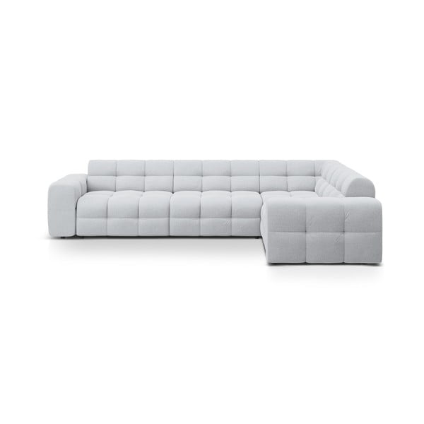 Šviesiai pilkos spalvos kampinė sofa (su dešiniuoju kampu/„L“ formos) Kendal – Micadoni 