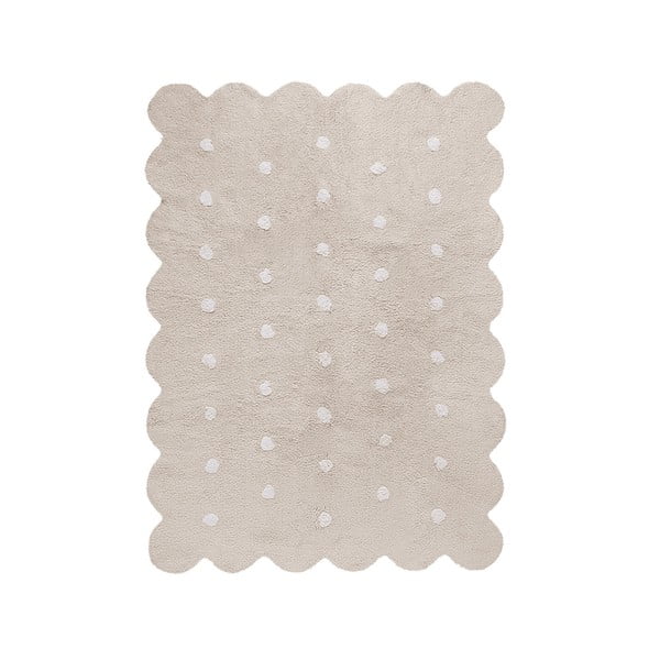 Skalbiamas/rankų darbo iš medvilnės vaikiškas kilimas smėlio spalvos 120x160 cm Biscuit Beige – Lorena Canals