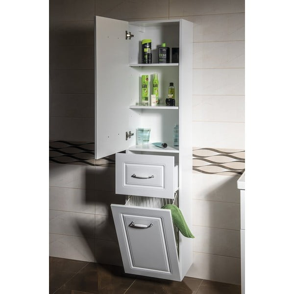 Vonios daiktadėžė baltos spalvos 40x184 cm Favolo – Sapho-image-2