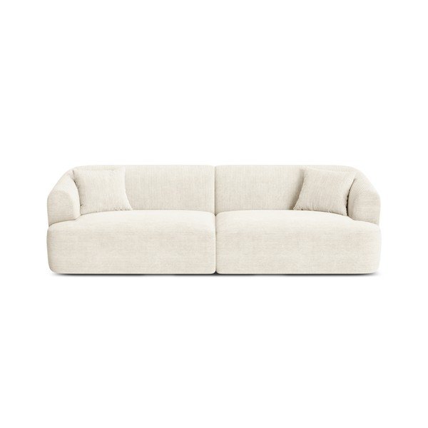 Smėlio spalvos sofa iš kordinio velveto 255 cm Campi – Cosmopolitan Design
