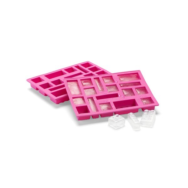 Rožinės spalvos silikoninė ledukų formelė LEGO®-image-1