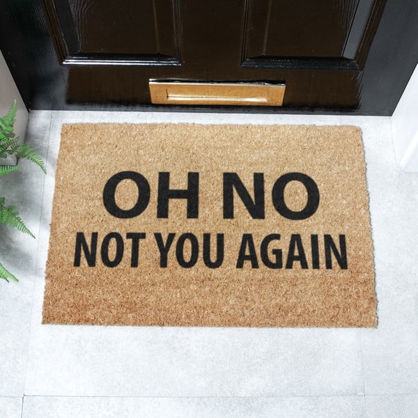 Iš kokoso pluošto grindų kilimėlis 40x60 cm Not You Again – Artsy Doormats-image-2